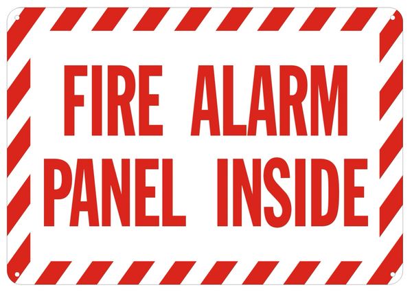 FIRE ALARM PANEL INSIDE SIGN- REFLECTIVE !!! (ALUMINUM SIGNS 4X12)