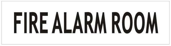 FIRE ALARM ROOM SIGN - WHITE ALUMINUM (ALUMINUM SIGNS 2X7.75)