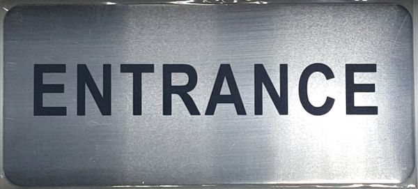 ENTRANCE SIGN - BRUSHED ALUMINUM (ALUMINUM SIGNS 3.5X8)- The Mont Argent Line