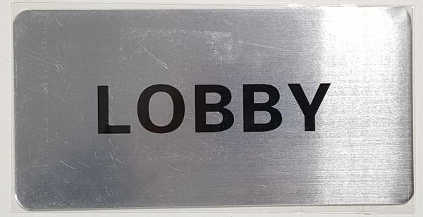 FLOOR NUMBER SIGN - LOBBY SIGN -BRUSHED ALUMINIUM (ALUMINUM SIGNS 4X8)- The Mont Argent Line
