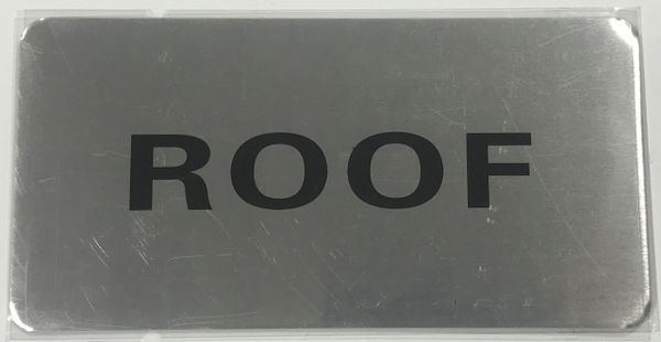 FLOOR NUMBER SIGN - ROOF SIGN - BRUSHED ALUMINUM (ALUMINUM SIGNS 4X8)- The Mont Argent Line