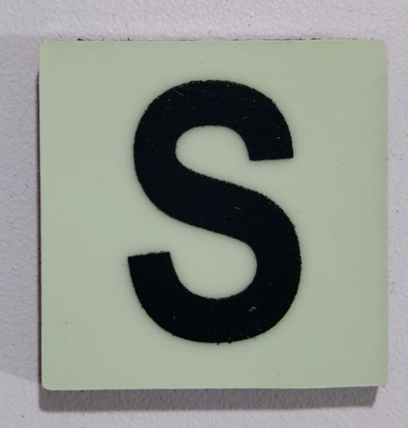 Glow in dark Number S sign The Liberty Line (Aluminum SIGNS 1x1, 3 RCNY §505-01)