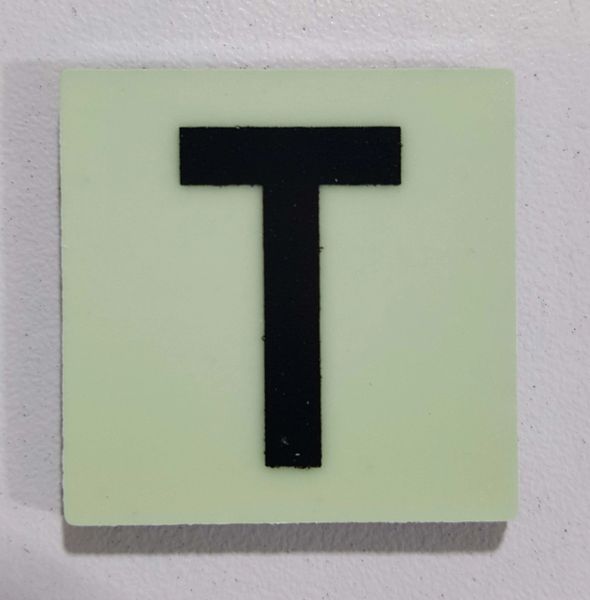 Glow in dark Number T sign The Liberty Line (Aluminum SIGNS 1x1, 3 RCNY §505-01)