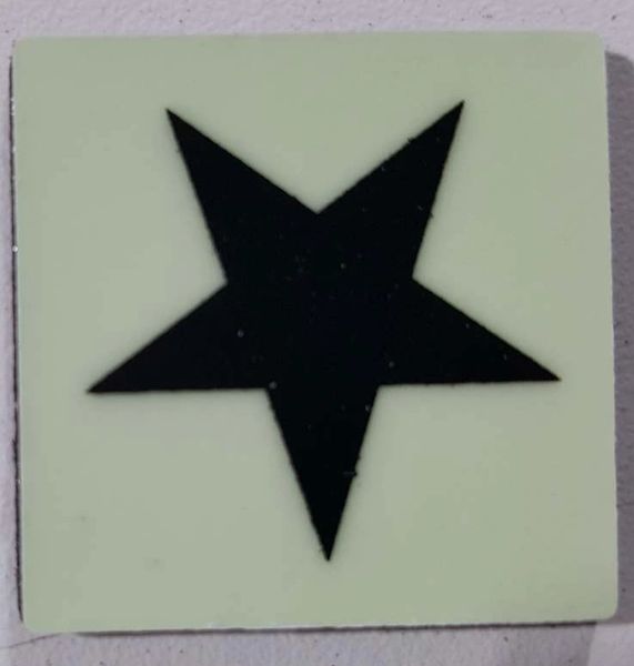 Glow in dark Star sign The Liberty Line (Aluminum SIGNS 1x1, 3 RCNY §505-01)