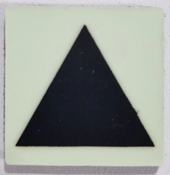 Glow in dark Triangle Marking Symbol sign The Liberty Line (Aluminum SIGNS 1x1, 3 RCNY §505-01)