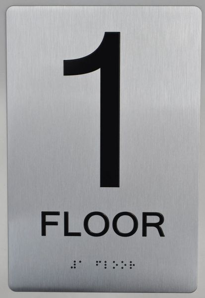 1ST FLOOR SIGN - The sensation line- Tactile Touch Braille Sign