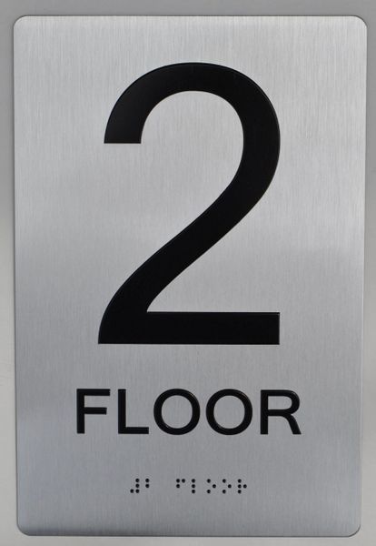 2ND FLOOR SIGN - The sensation line- Tactile Touch Braille Sign