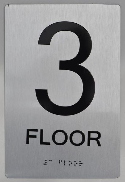 3rd FLOOR SIGN - The sensation line- Tactile Touch Braille Sign