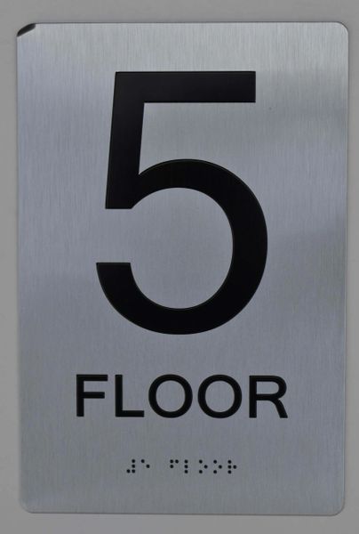 5th FLOOR SIGN - The sensation line- Tactile Touch Braille Sign