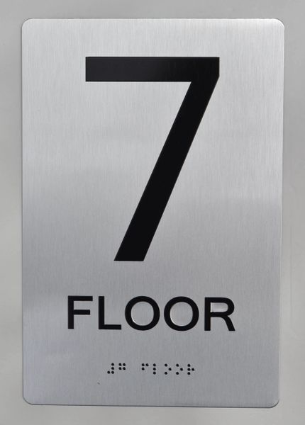 7th FLOOR SIGN - The sensation line- Tactile Touch Braille Sign