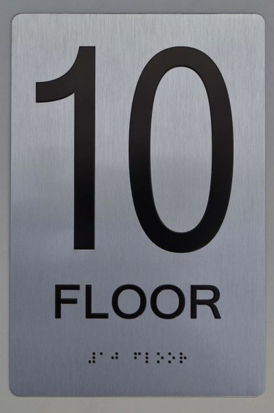 10th FLOOR SIGN - The sensation line- Tactile Touch Braille Sign