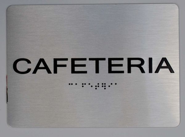 CAFETERIA Sign - The sensation line- Tactile Touch Braille Sign