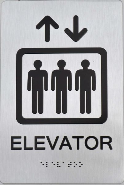 Elevator SIGN - The sensation line- Tactile Touch Braille Sign