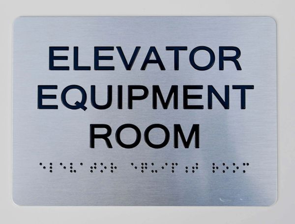 Elevator Equipment Room Sign - The sensation line- Tactile Touch Braille Sign