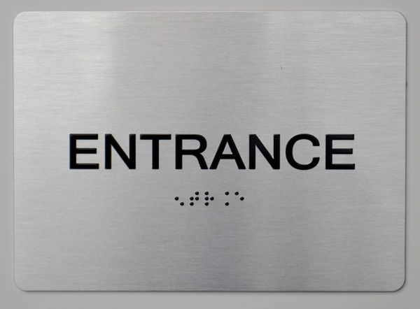 ENTRANCE SIGN The sensation line- Tactile Touch Braille Sign