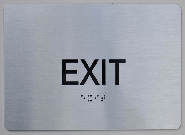 EXIT SIGN - The sensation line- Tactile Touch Braille Sign