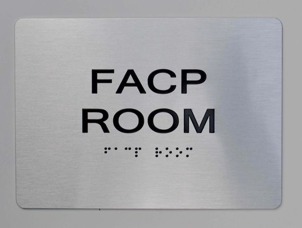 FACP Room Sign - The sensation line- Tactile Touch Braille Sign