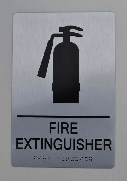 FIRE EXTINGUISHER SIGN - The sensation line- Tactile Touch Braille Sign