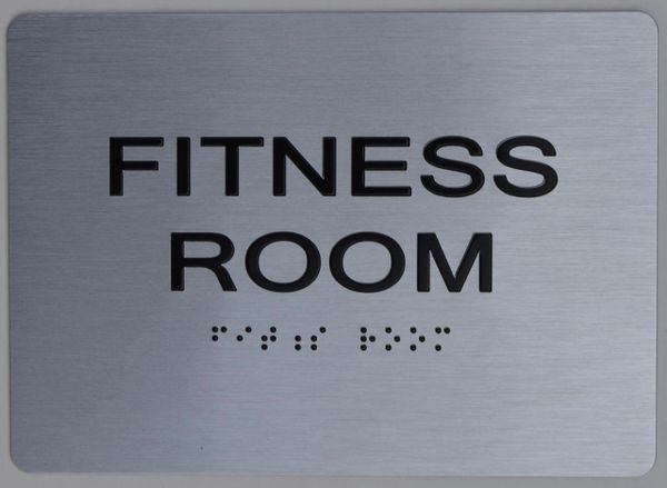 FITNESS ROOM Sign - The sensation line- Tactile Touch Braille Sign
