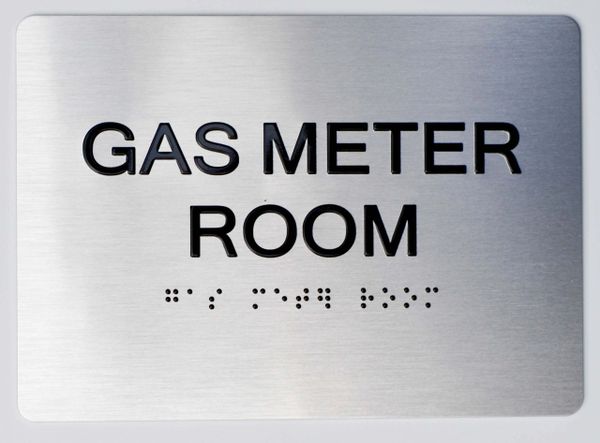GAS METER ROOM Sign - The sensation line- Tactile Touch Braille Sign