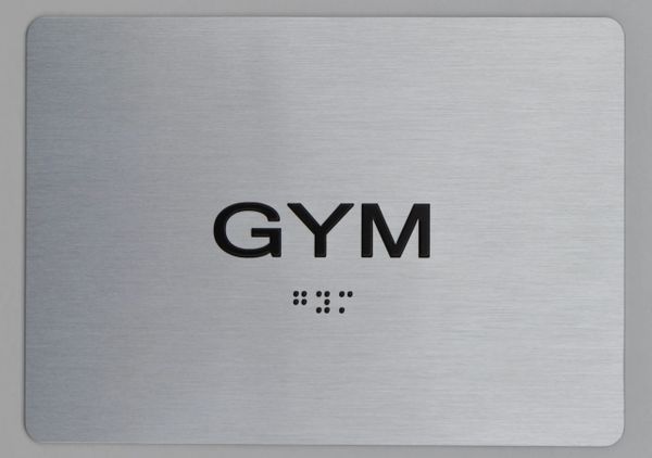 GYM Sign - The sensation line- Tactile Touch Braille Sign