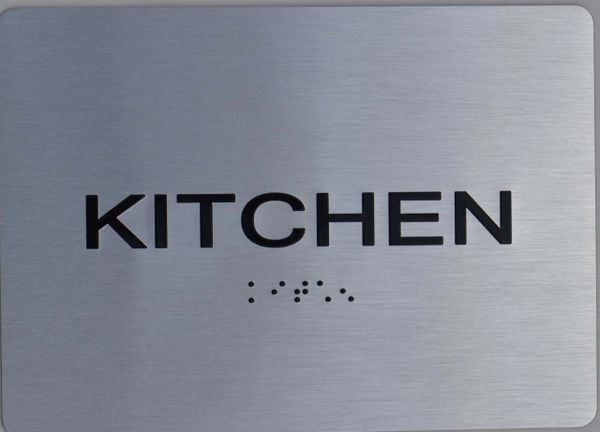 KITCHEN Sign- The sensation line- Tactile Touch Braille Sign