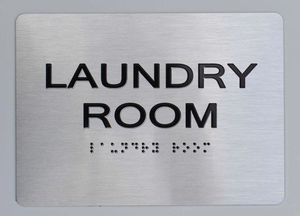 Laundry Room Sign - The sensation line- Tactile Touch Braille Sign