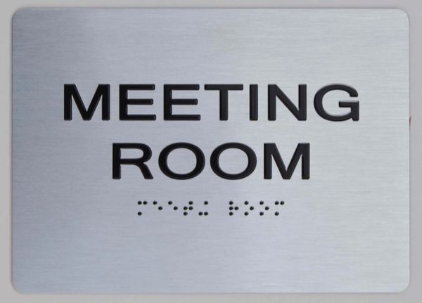 MEETING ROOM Sign - The sensation line- Tactile Touch Braille Sign