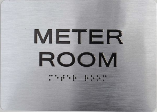Meter Room Sign - The sensation line- Tactile Touch Braille Sign