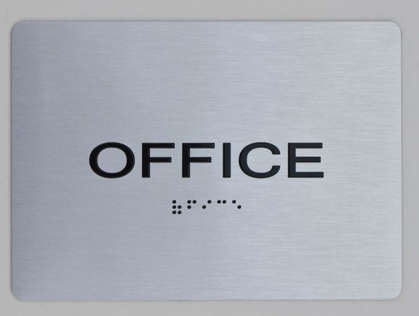 OFFICE Sign - The sensation line- Tactile Touch Braille Sign