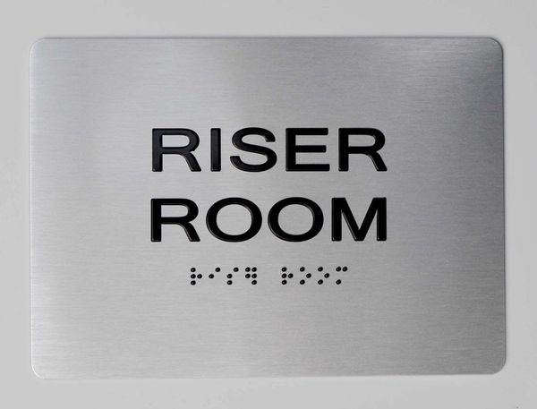 Riser room Sign - The sensation line- Tactile Touch Braille Sign