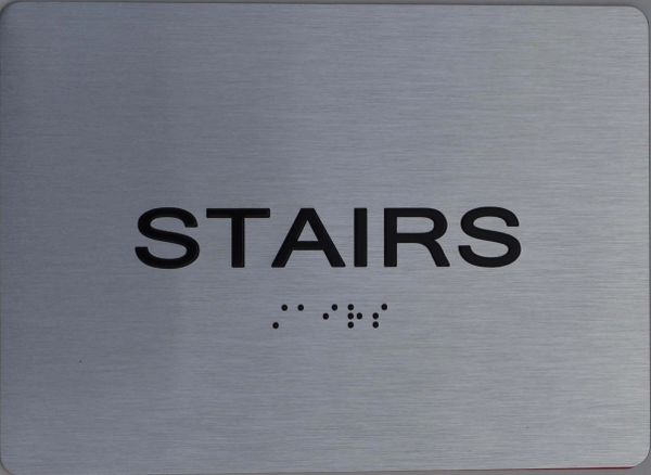 Stairs SIGN -The sensation line- Tactile Touch Braille Sign