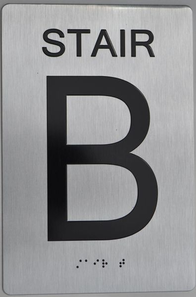 STAIR B SIGN - The sensation line- Tactile Touch Braille Sign