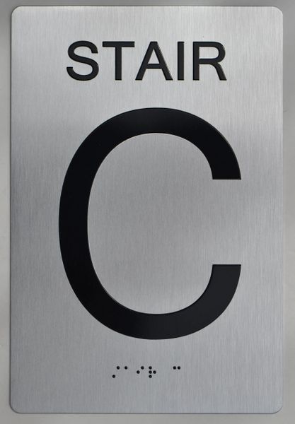 STAIR C SIGN - The sensation line- Tactile Touch Braille Sign