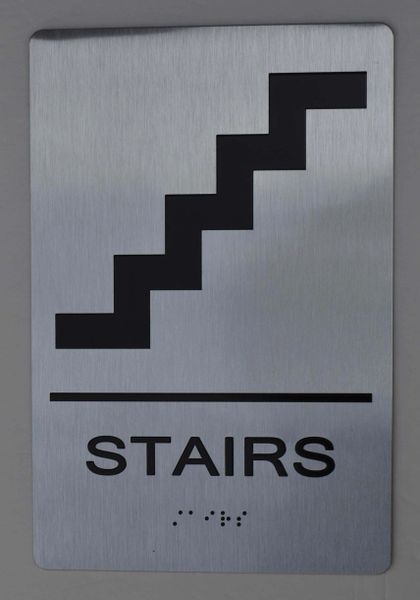 STAIRS SIGN - The sensation line- Tactile Touch Braille Sign