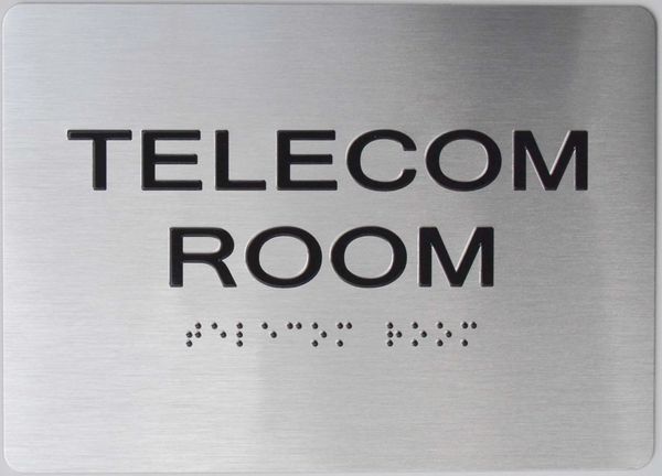 TELECOM ROOM Sign - The sensation line- Tactile Touch Braille Sign