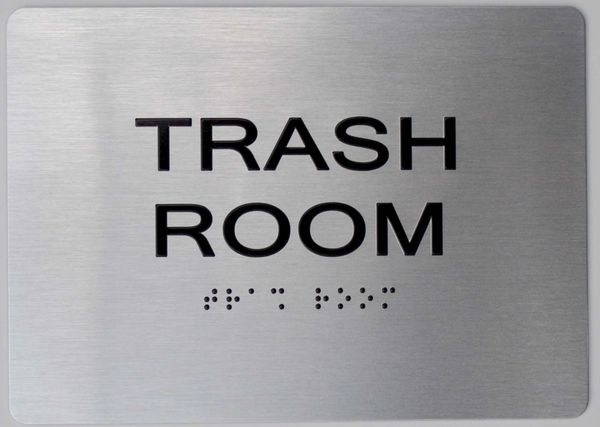TRASH ROOM Sign ADA Sign - The sensation line