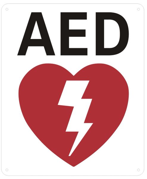 AED SIGN (ALUMINUM SIGNS 12X10)