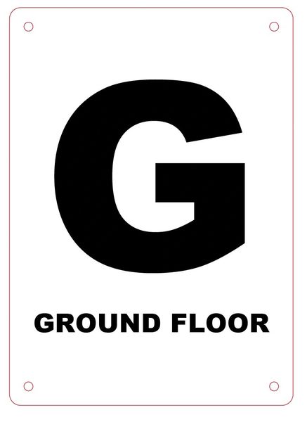 GROUND FLOOR SIGN - ALUMINIUM