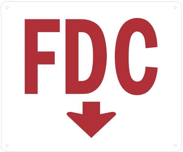 FDC DOWN SIGN (ALUMINUM SIGNS 10 X 12)