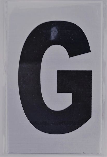 Apartment number sign G (SILVER, ALUMINUM SIGNS 4X2.5)