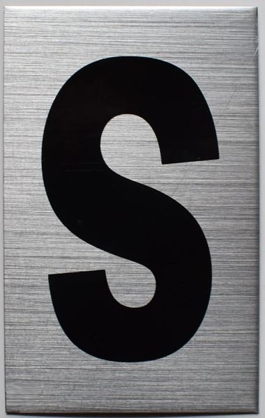 Apartment number sign S – (SILVER, ALUMINUM SIGNS 4X2.5)