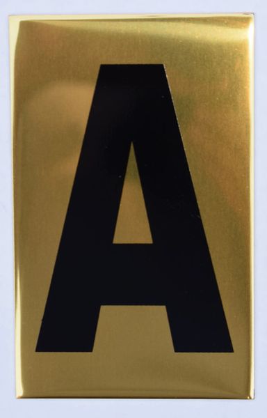 Apartment number sign A – (GOLD, ALUMINUM SIGNS 4X2.5)