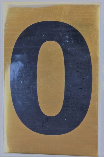 Apartment number sign O – (GOLD ALUMINUM SIGNS 4X2.5)