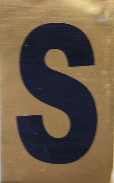 Apartment number sign S – (GOLD ALUMINUM SIGNS 4X2.5)