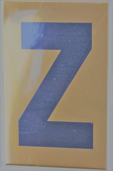 Apartment number sign Z – (GOLD, ALUMINUM SIGNS 4X2.5)