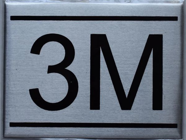 z- APARTMENT NUMBER SIGN - 3M -BRUSHED ALUMINUM (ALUMINUM SIGNS 2.25X3)