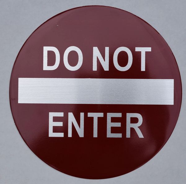 DO NOT ENTER SIGN (ROUND CIRCLE ALUMINUM SIGNS, DIAMETER 7'')