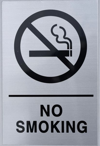 NO SMOKING SIGN (ALUMINUM SIGNS 9X6)