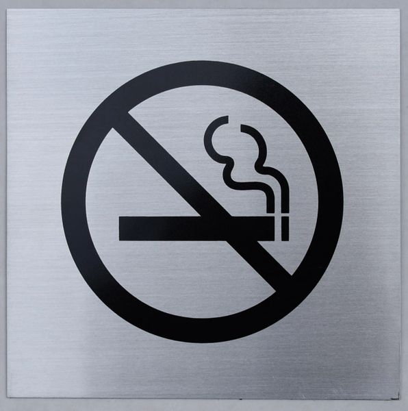 NO SMOKING SYMBOL SIGN (ALUMINUM SIGNS 6X6)